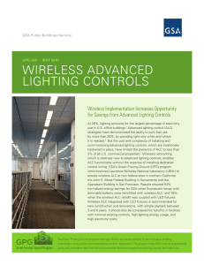 WIRELESS ADVANCED LIGHTING CONTROLS