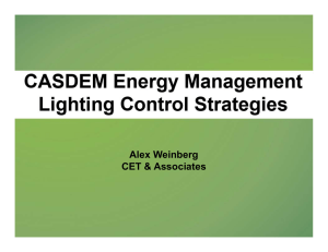 CASDEM Energy Management Lighting Control Strategies