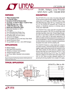 LTC2378-18 18-Bit, 1Msps, Low Power SAR