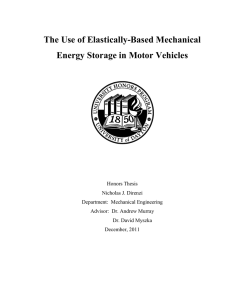 The Use of Elastically-Based Mechanical Energy Storage in Motor