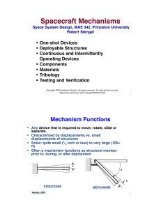 Spacecraft Mechanisms - Princeton University