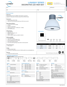 LBX - LUNABAY LED Specification Sheet
