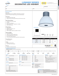 Hubbell Industrial Lunabay LBX LED High Bay Spec