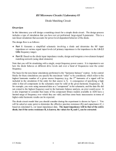 RF/Microwave Circuits I Laboratory #5 Diode Matching Circuit