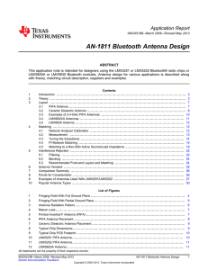 AN-1811 Bluetooth Antenna Design (Rev. B)