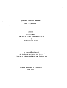 BROADBAND IMPEDANCE MATCHING OF A LOOP ANTENNA A