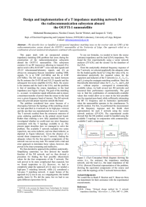 Design and implementation of a T impedance matching network for