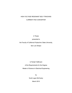 high voltage resonant self-tracking current