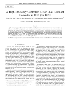 A High Efficiency Controller IC for LLC Resonant Converter in 0.35