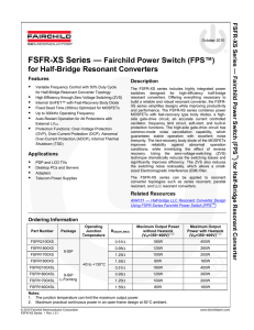 FSFR-XS Series — Fairchild Power Switch (FPS