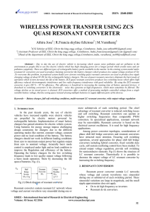 WIRELESS POWER TRANSFER USING ZCS QUASI RESONANT