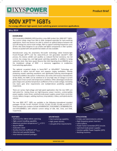 900V XPT™ IGBTs Brief
