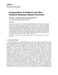 Comparision of Isolated and Non Isolated Resonant Boost Converter