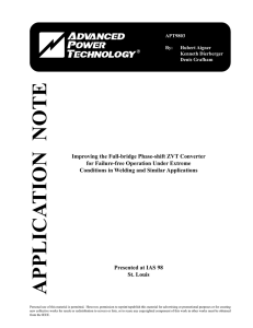 Improving the Full-bridge Phase-shift ZVT Converter