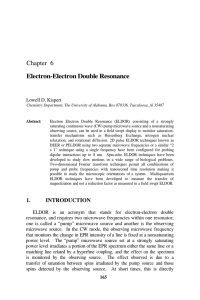 Chapter 6 Electron-Electron Double Resonance
