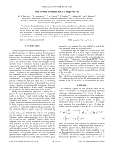 Four-electron quantum dot in a magnetic field