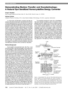 JCE0698 p752 Demonstrating Electron Transfer and Nanotechnology