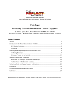 White Paper Researching Electronic Portfolios and