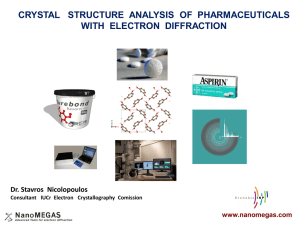 crystal structure analysis of pharmaceuticals with electron