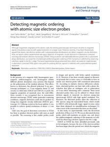 Detecting magnetic ordering with atomic size electron probes