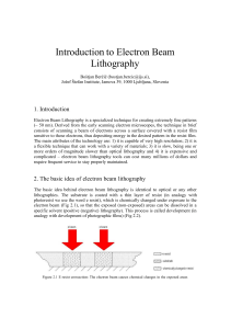 Introduction to Electron Beam Lithography