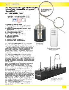 High Temperature Data Logger with 559 mm (22") Stainless Steel