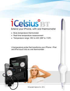 • Body temperature thermometer • Real-time temperature
