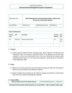 University of Kent Environmental Management System Procedures