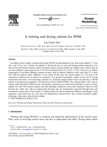 A wetting and drying scheme for POM