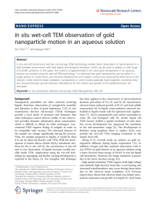 In situ wet-cell TEM observation of gold nanoparticle motion in an