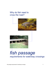 Fish passage requirements for waterway crossings