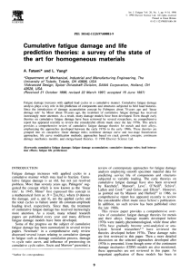 Cumulative fatigue damage and life prediction theories