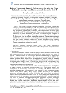 Design of Proportional - Integral - Derivative controller using Ant