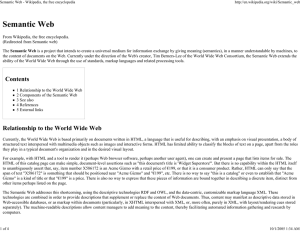 Semantic Web - Wikipedia, the free encyclopedia
