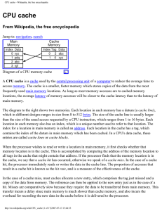 CPU cache - Wikipedia, the free encyclopedia