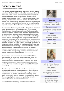 Socratic method - Wikipedia, the free encyclopedia