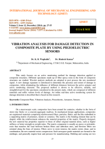 vibration analysis for damage detection in composite plate by using