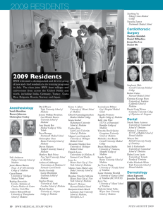 2009 residents - Brigham and Women`s Hospital