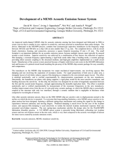 Development of a MEMS acoustic emission sensor system [6529-34]