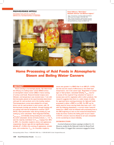 Home Processing of Acid Foods in Atmospheric Steam and Boiling