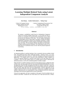 Learning Multiple Related Tasks using Latent Independent