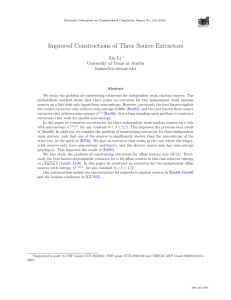 Improved Constructions of Three Source Extractors