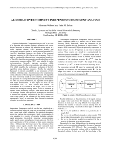 algebraic overcomplete independent component analysis