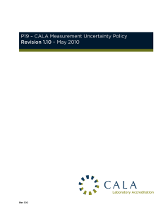 P19 CALA Measurement Uncertainty Policy