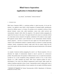 Blind Source Separation: Application to biomedical signals