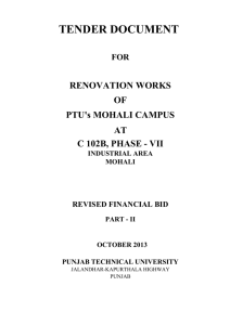 tender document - Punjab Technical University