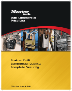 Masterlock Products Catalog