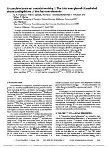 A complete basis set model chemistry. I. The total energies of closed