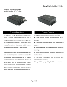 Complete Installation Guide Ethernet Media Converter Model