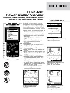 Fluke 43B Power Quality Analyzer